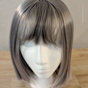 Halloween Wig - Silver Bob with Bangs
